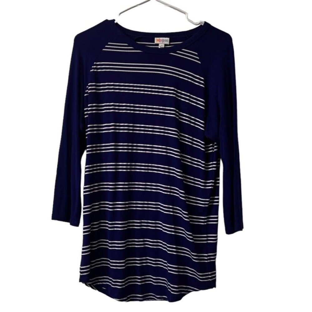 Lularoe Women's Colorful Striped Short Sleeve Pullover T-Shirt Size Small Casual